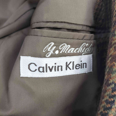 カルバンクライン CALVIN KLEIN チェック ウール2Bテーラードジャケット メンズ JPN:S