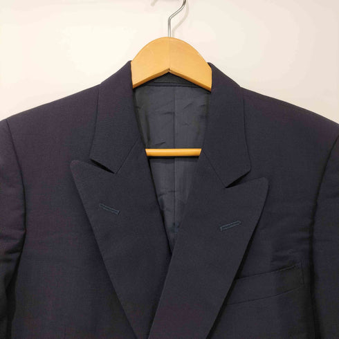 バーバリーズ BURBERRYS 80-90s WOOL&MOHAIR 紺ブレ 金ボタン ダブルブレスト テーラードジャケット メンズ 90-78-165A4