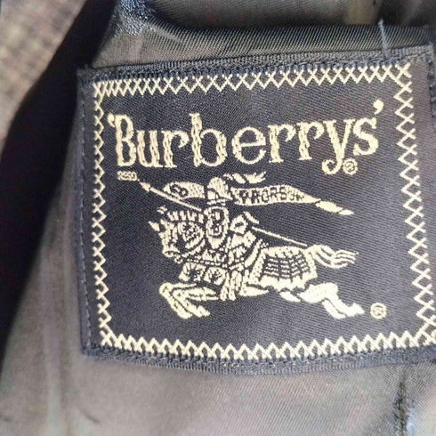 バーバリーズ BURBERRYS 80-90s WOOL&MOHAIR 紺ブレ 金ボタン ダブルブレスト テーラードジャケット メンズ 90-78-165A4