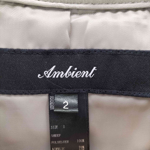 アンビエント Ambient ラムレザーシングルライダースジャケット レディース JPN:2