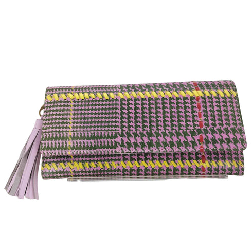 ツモリチサト TSUMORI CHISATO ハンドステッチ ロングチェックウォレット レディース