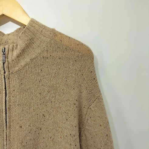 エルエルビーン L.L.Bean 90-2000s カシミヤ混 エルボーパッチ ドライバーズニット ジップアップニット メンズ XL-REG