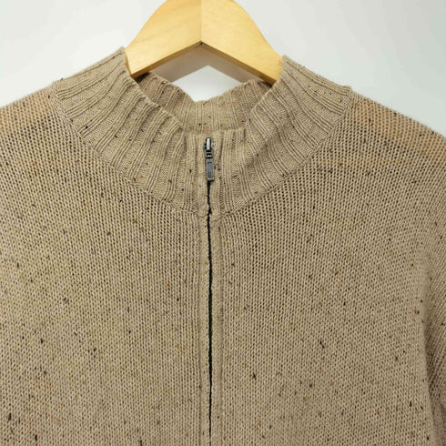 エルエルビーン L.L.Bean 90-2000s カシミヤ混 エルボーパッチ ドライバーズニット ジップアップニット メンズ XL-REG