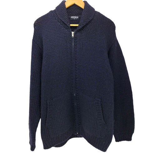 ユニクロ UNIQLO オールドユニクロ ショールカラー ジップアップニット メンズ JPN:L