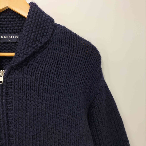 ユニクロ UNIQLO オールドユニクロ ショールカラー ジップアップニット メンズ JPN:L