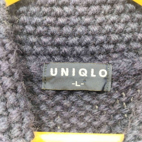 ユニクロ UNIQLO オールドユニクロ ショールカラー ジップアップニット メンズ JPN:L