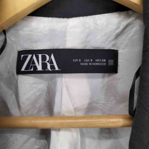 ザラ ZARA ボタンレスリネンテーラードジャケット レディース JPN:S