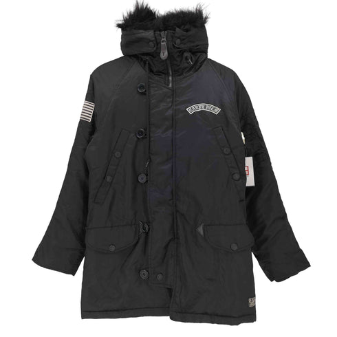 ブラックフレーム BLVCK FLAME ロゴ刺繍 N-3B フライト ジャケット メンズ 15 1/2