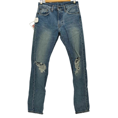 リーバイス Levis メキシコ製 505 牛革パッチ ジップフライ デニム パンツ メンズ W30 L32