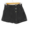 ザラ ZARA フロントフラップ ブラックデニムショートパンツ レディース JPN:XS