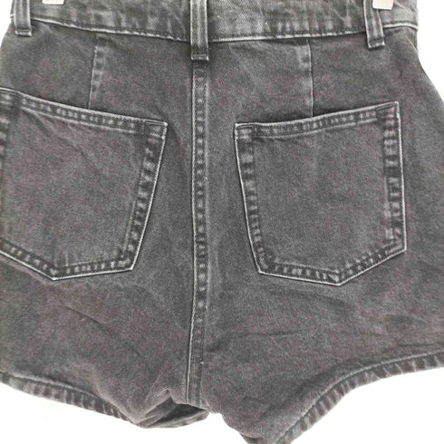 ザラ ZARA フロントフラップ ブラックデニムショートパンツ レディース JPN:XS