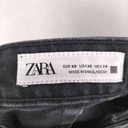 ザラ ZARA フロントフラップ ブラックデニムショートパンツ レディース JPN:XS