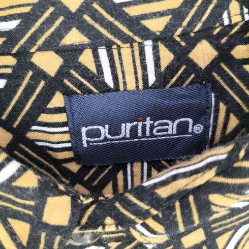 ピューリタン PURITAN 総柄 レーヨンシャツ メンズ import:XL