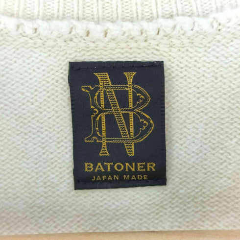 バトナー BATONER AGING WOOL RAGLAN SLEEVE CREW NECK ニット レディース 1
