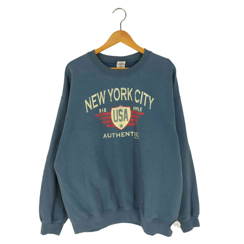 ギルダン GILDAN NEW YORK CITY プリント クルーネックスウェット メンズ import:XL