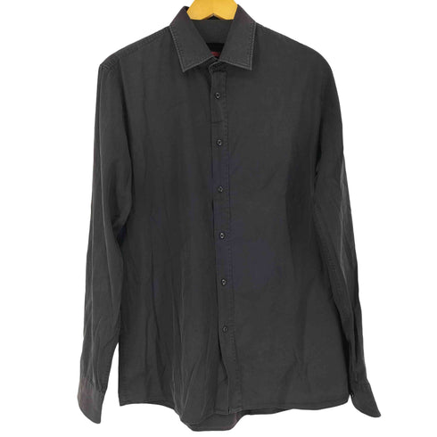 ヒューゴボス HUGO BOSS SLIM LINE L/S コットンシャツ メンズ import:L