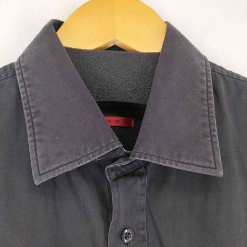 ヒューゴボス HUGO BOSS SLIM LINE L/S コットンシャツ メンズ import:L