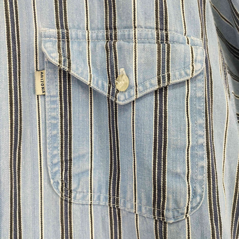 アリゾナ arizona L/S ストライプシャツ メンズ import:XL