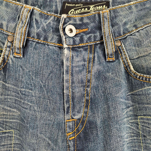 ゲスジーンズ GUESS JEANS 90-00S リペア加工デニムパンツ メンズ