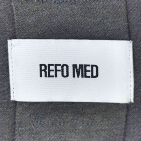 REFO MED シルク リネン オープンカラー シャツ メンズ