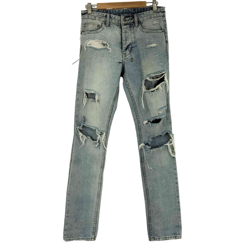 スビ KSUBI クラッシュデニムスキニーパンツ メンズ 28