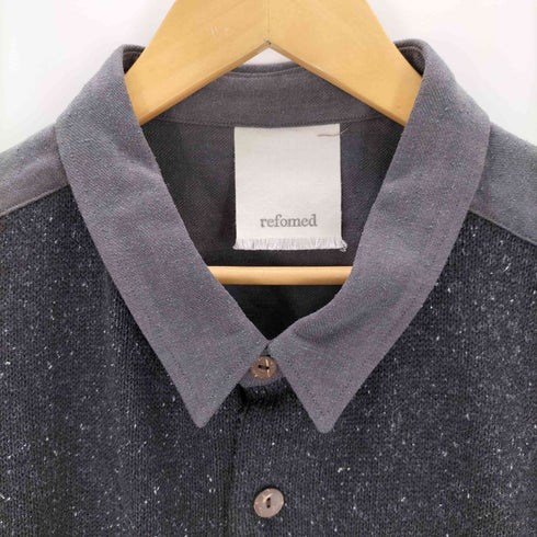 refomed OVERSIZED KNIT COMBINATION SHIRT メンズ 3