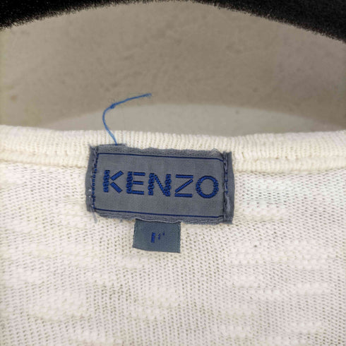 ケンゾー KENZO ボーダー エンボス ヘンリーネックカットソー メンズ