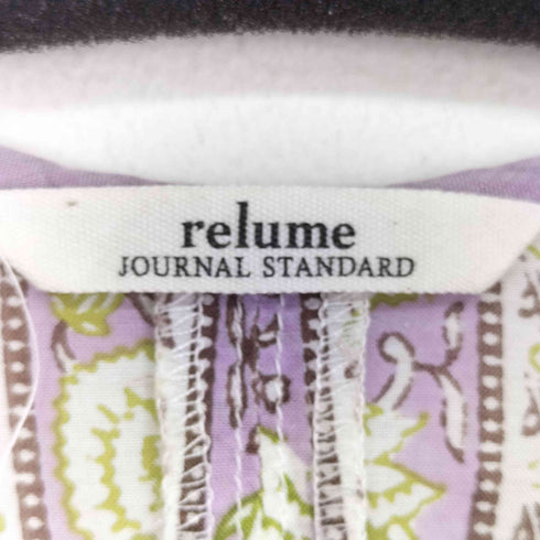 ジャーナルスタンダードレリューム JOURNAL STANDARD relume スキッパー L/S総柄ワンピース レディース