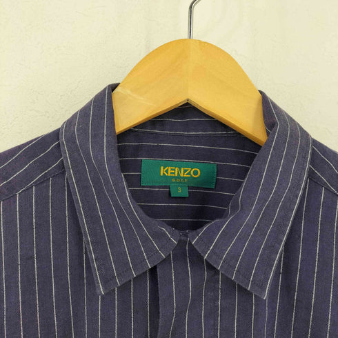 ケンゾー KENZO 開襟 ストライプ S/S シャツ メンズ JPN:3