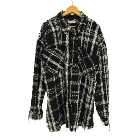DRESS VOLUME スリット ツイード レギュラーカラーシャツ メンズ