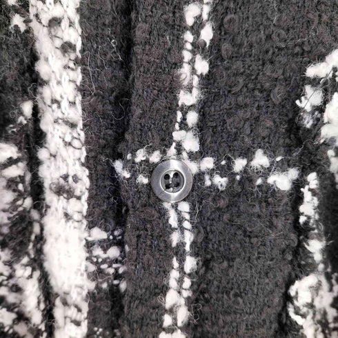 DRESS VOLUME スリット ツイード レギュラーカラーシャツ メンズ
