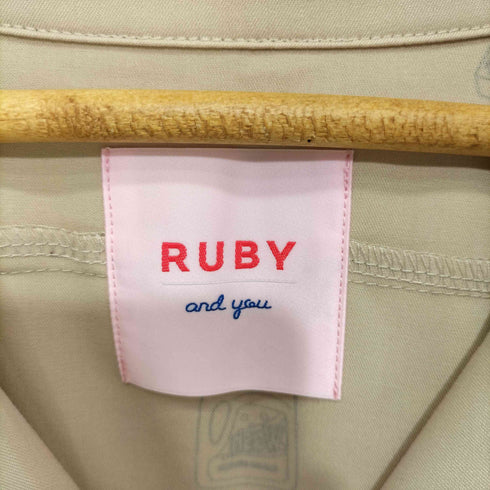RUBY AND YOU スーパーマーケット柄シャツワンピース レディース FREE