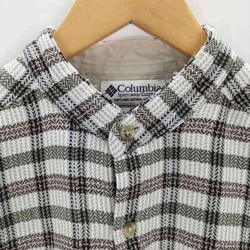 コロンビア Columbia ヘリンボーン バンドカラーシャツ メンズ JPN:S