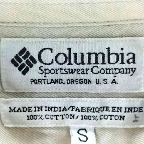 コロンビア Columbia ヘリンボーン バンドカラーシャツ メンズ JPN:S