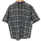 エディーバウアー Eddie Bauer 90s 白タグ チェック柄バンドカラー半袖シャツ メンズ JPN:S