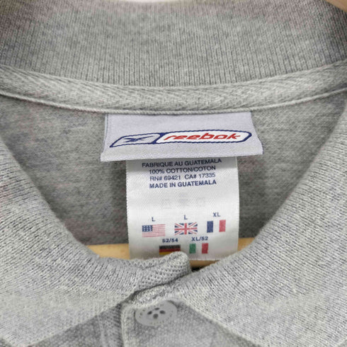 リーボック Reebok 90S グアテマラ製 ロゴ刺繍 ポロシャツ メンズ import:L