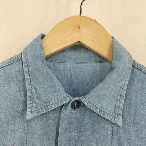 ユーエスネイビー U.S.NAVY 60s ステンシル入り シャンブレーシャツ メンズ