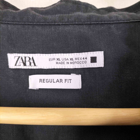 ザラ ZARA オープンカラー リネンブレンド 半袖シャツ メンズ JPN:XL 44