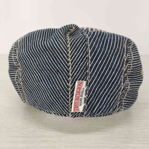 トゥルーレリジョン TRUE RELIGION パッチワークデニムハンチング ヒッコリー 裏地ペイズリー 加工 リペア フェード メンズ