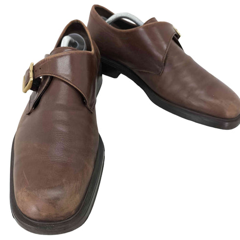 サルヴァトーレフェラガモ Salvatore Ferragamo イタリア製 シングルモンクストラップ ダービーシューズ メンズ US:10