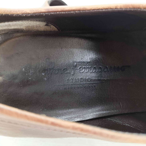 サルヴァトーレフェラガモ Salvatore Ferragamo イタリア製 シングルモンクストラップ ダービーシューズ メンズ US:10