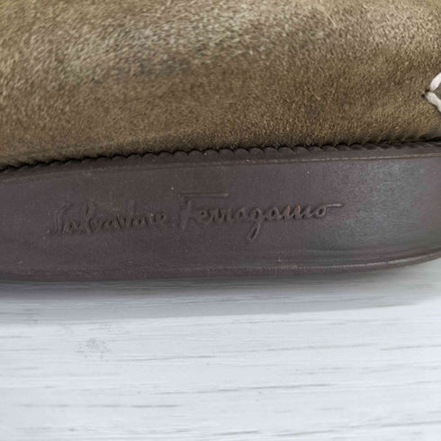 サルヴァトーレフェラガモ Salvatore Ferragamo イタリア製 ラッセルモカシン チャッカブーツ スエード メンズ US:10