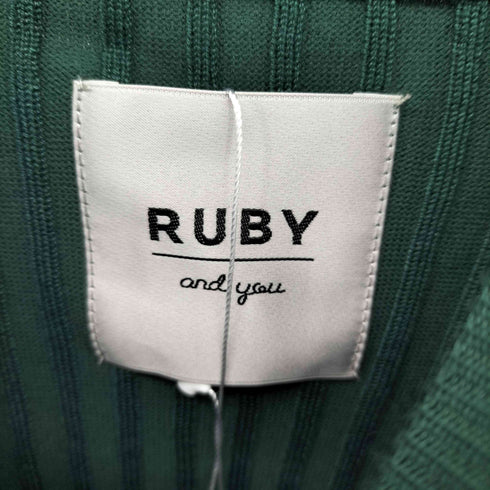 RUBY AND YOU パフスリーブ リブニット レディース FREE