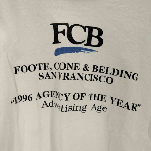 ヘインズ Hanes 90s USA製 シングルステッチ FCBメッセージプリントカットソー メンズ M