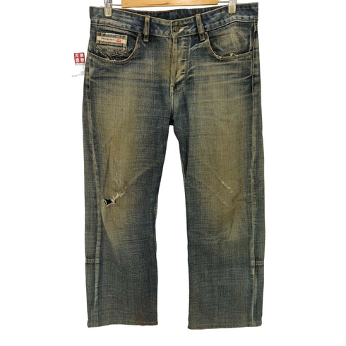 ディーゼル DIESEL ボタンフライ ストレートデニムパンツ メンズ UK:32-33