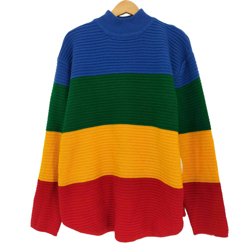 ユニフ UNIF Crayola Sweater モックネック ボーダー レインボーニット レディース import:M