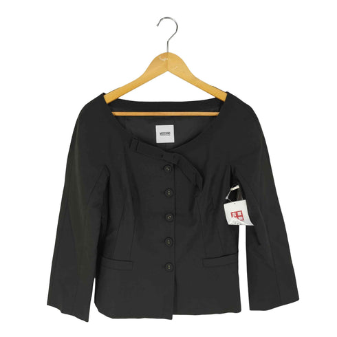 モスキーノチープアンドシック MOSCHINO CHEAP&CHIC リボンデザイン ノーカラージャケット レディース US:10