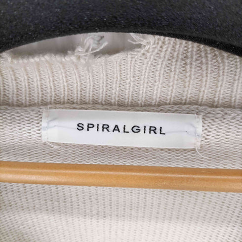 スパイラルガール SPIRALGIRL クロップドダメージカーディガン レディース FREE