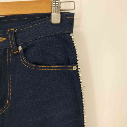 アイアムアイインファクト I am I in fact... サイドラインテーパードデニムパンツ ビーズ レディース JPN:2