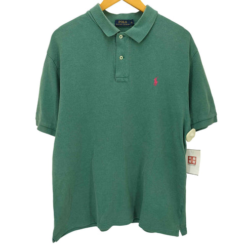 ポロラルフローレン POLO RALPH LAUREN ワンポイント刺繍鹿の子ポロシャツ メンズ XL